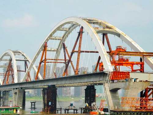 湖南重点工程湘江大桥